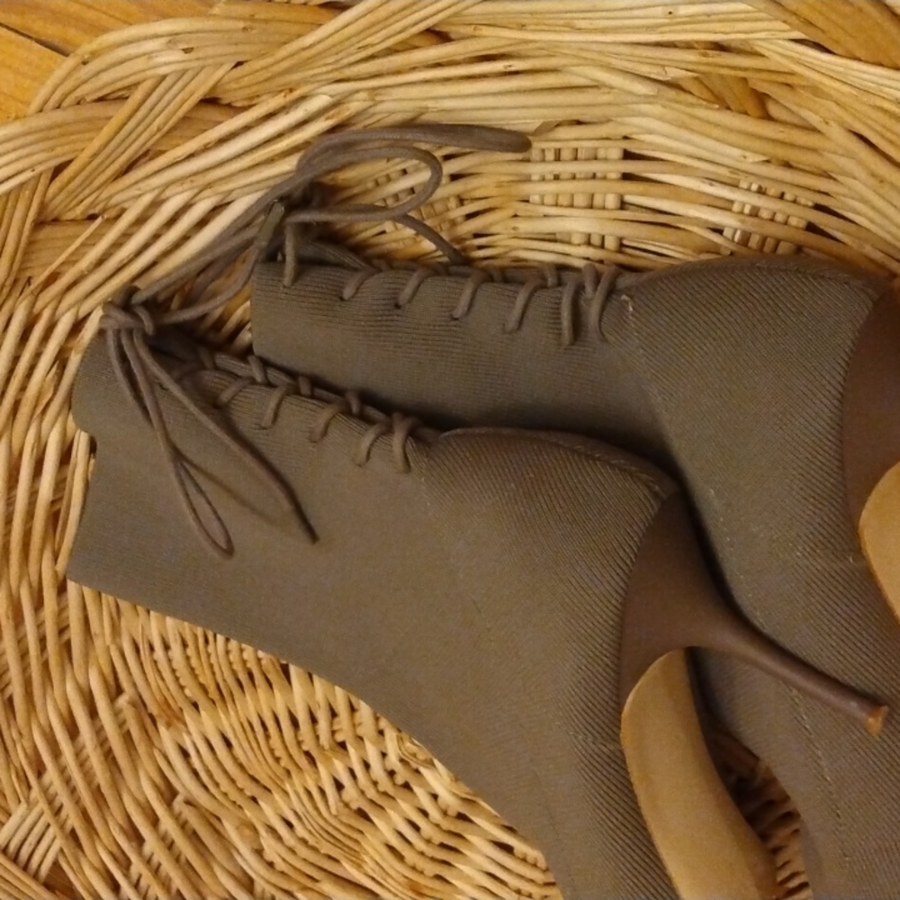 Zara Basic Collection, Lace Up Booties - image 2